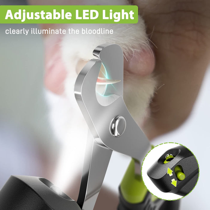 Pecute Cat Nail Clippers with Adjustable Led Light.