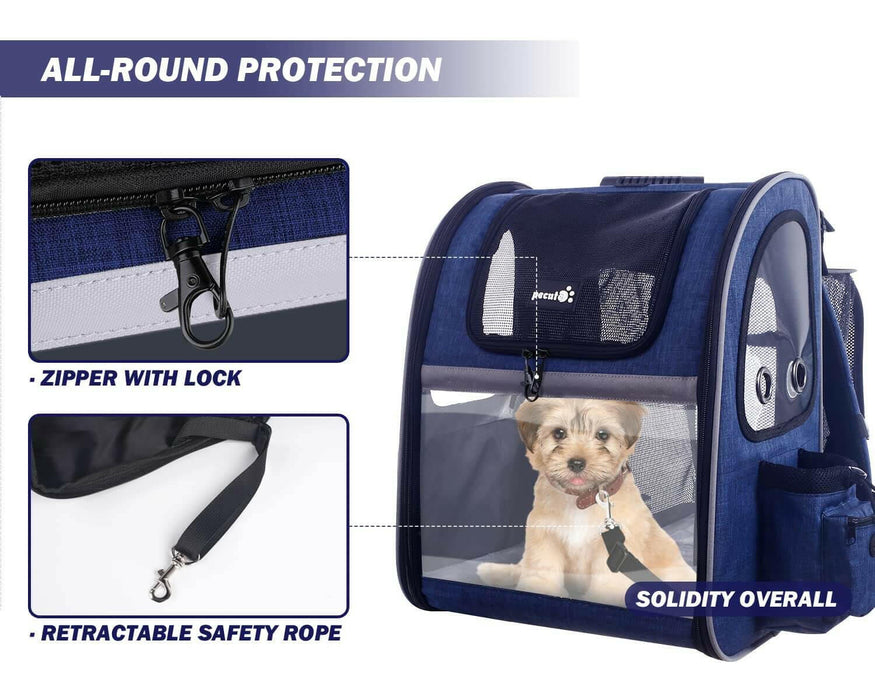 Pecute Portable Breathable Rucksack Pet Carrier Backpack.