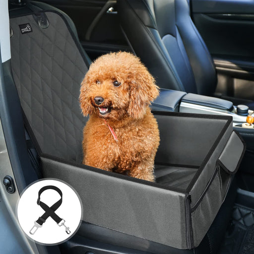 Pecute Dog Car Seat Cover for Front Seats (Grey).