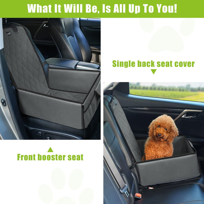 Pecute Dog Car Seat Cover for Front Seats (Grey).