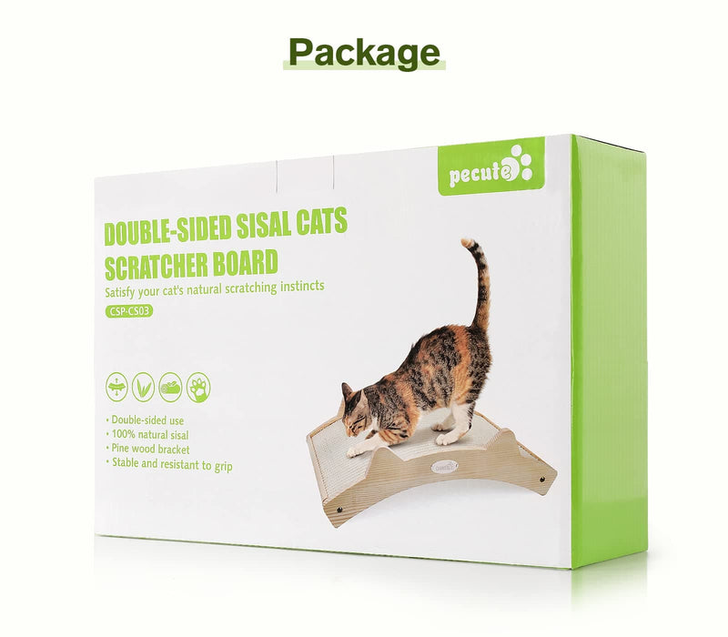 Pecute Cat Scratcher Pad Lounge with Natual Woven Sisal.