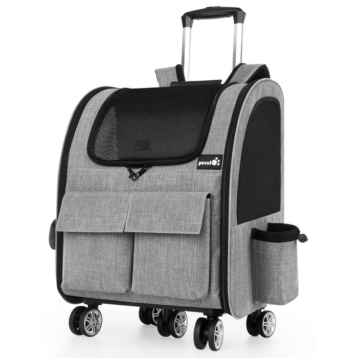 Pecute L Size Pet Trolley Backpack Travel Carrier Max Load 15kg.