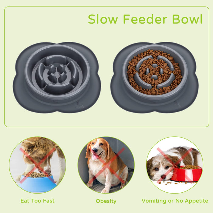 Pecute Slow Feeder Dog Bowls to Slow Down Eating, Dog Bowl Slow