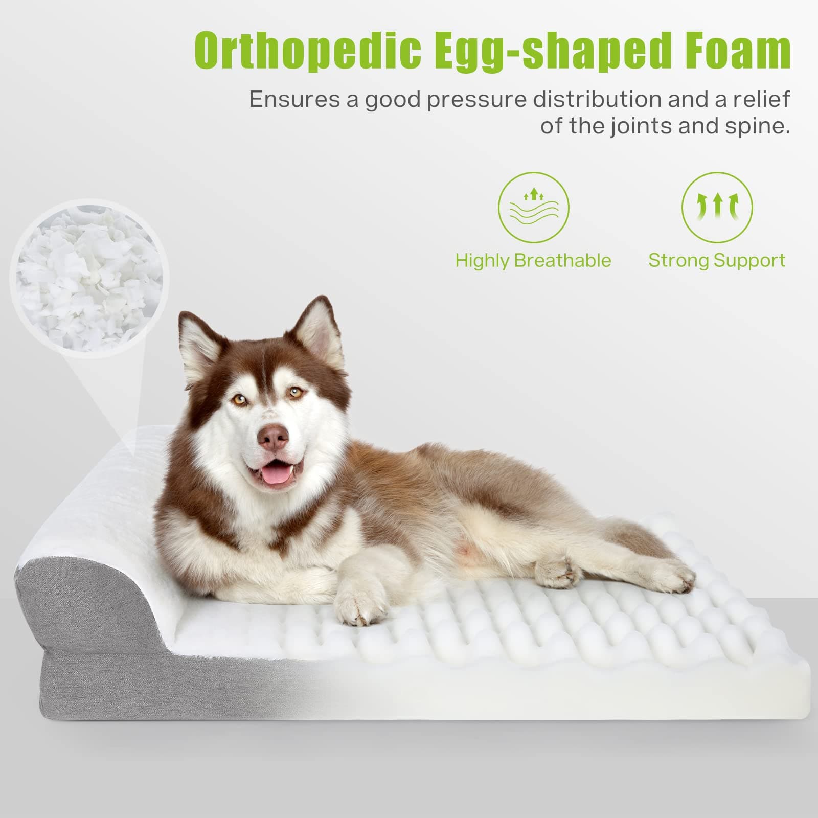Pecute Orthopedic Dog Bed Washable Dog Sofa (M).
