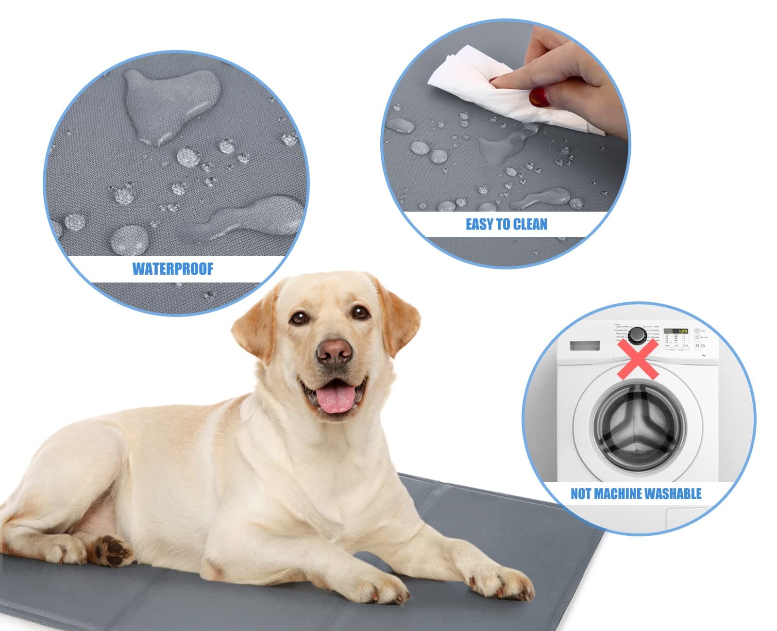 Pecute Dog Cooling Mat Grey（L）.