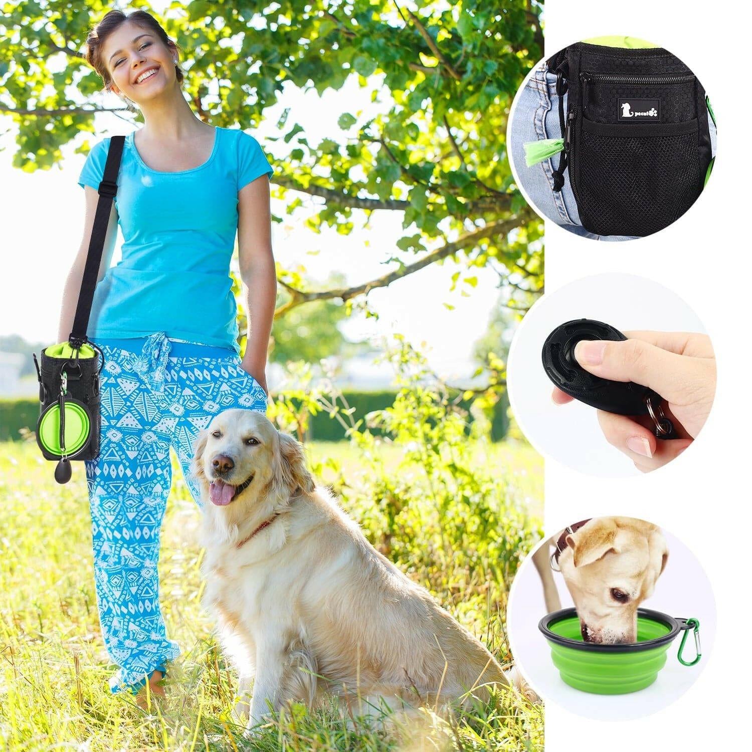 Pecute Waterproof Dog Treat Pouch Bag.