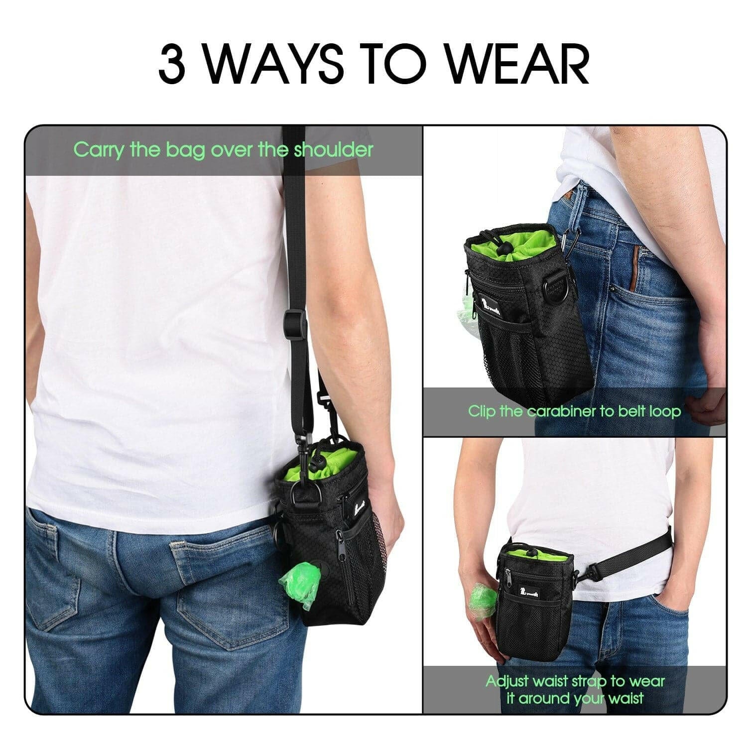 Pecute Waterproof Dog Treat Pouch Bag.