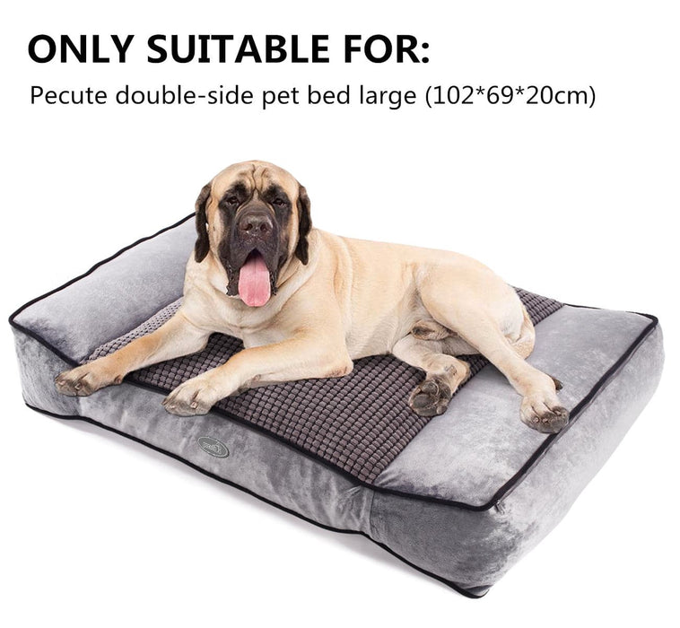 Pecute Replacement Covers of Dog Bed Memory Foam (Large, Black).
