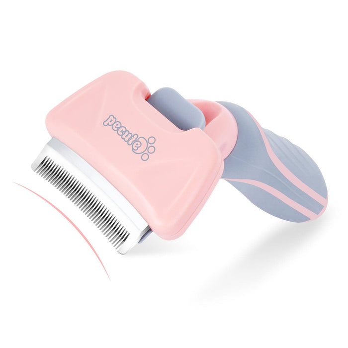 Pecute Curved Brush Shedding Hair Removal (Pink).