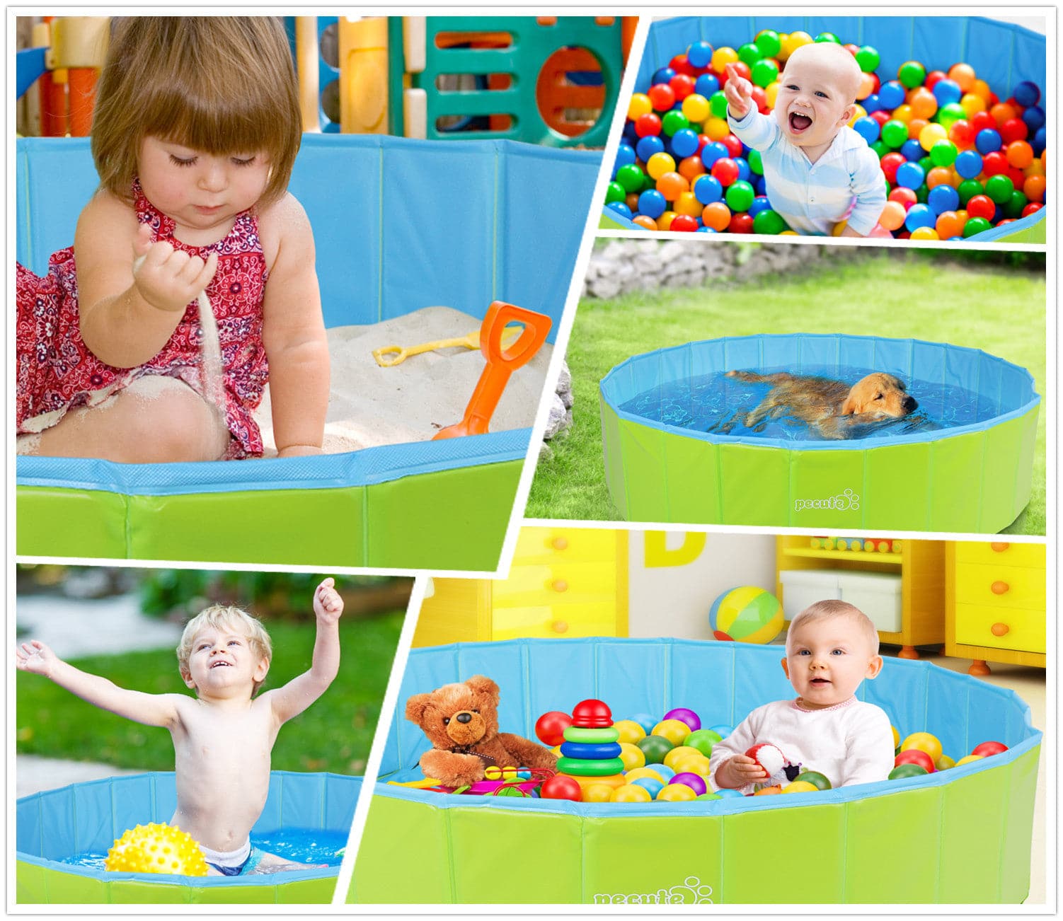 Pecute Green Dog Paddling Pool（XL）.