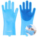 Pecute Dog Wash Mitt Bathing Grooming Gloves.