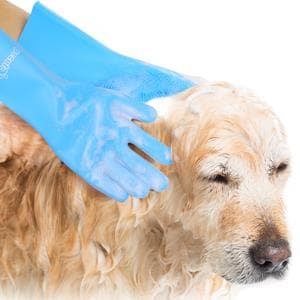 Pecute Dog Wash Mitt Bathing Grooming Gloves.