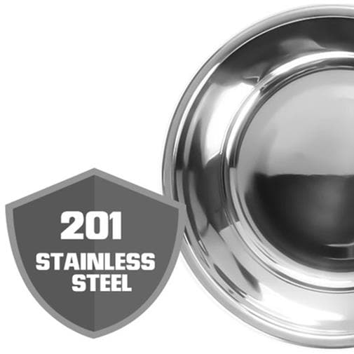 Pecute Stainless Steel Double Non Slip Bowls (M: 400ml).