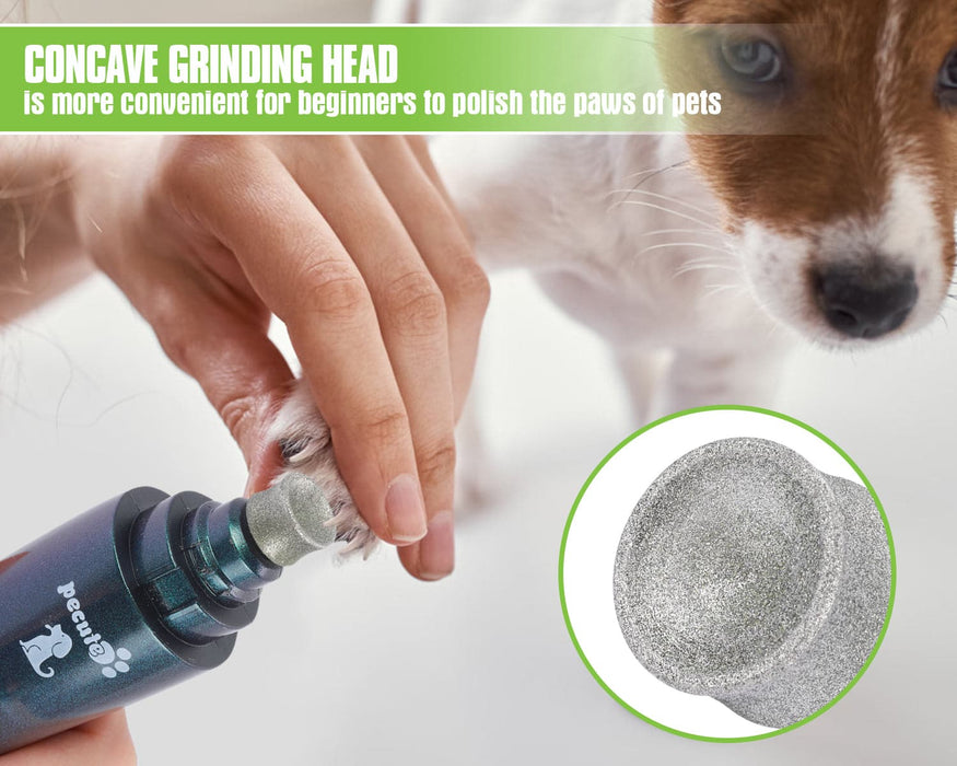 Pecute Replacement Heads for Pet Nail Grinders(2 Pack, Concave).
