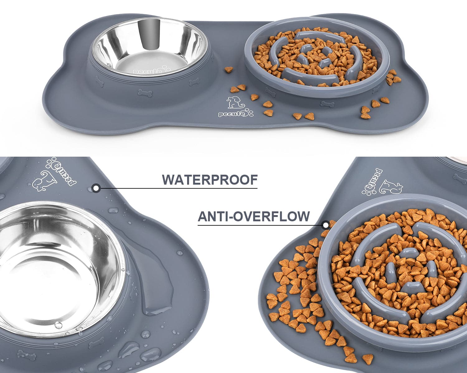 Pecute Slow Feeder Bloat Dog Bowl (500ml).
