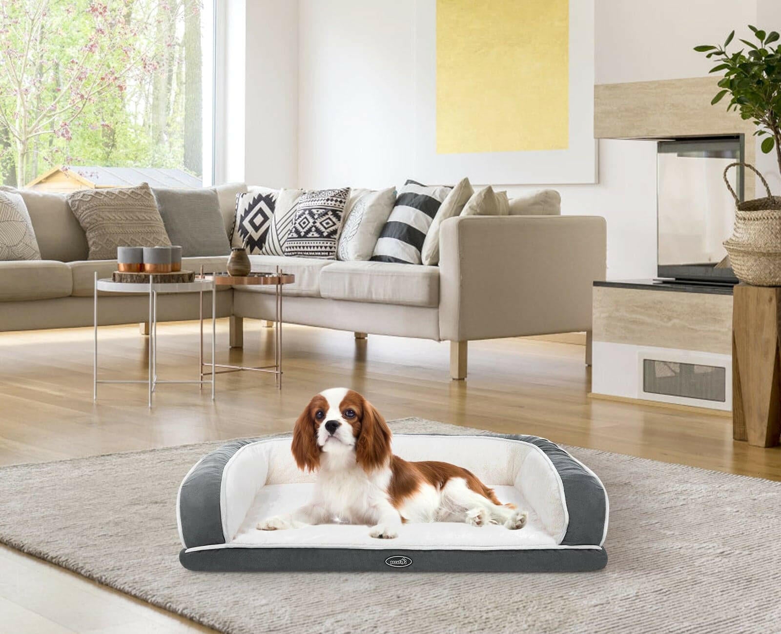 Pecute Orthopedic Dog Sofa Bed (L:89×56×18cm).