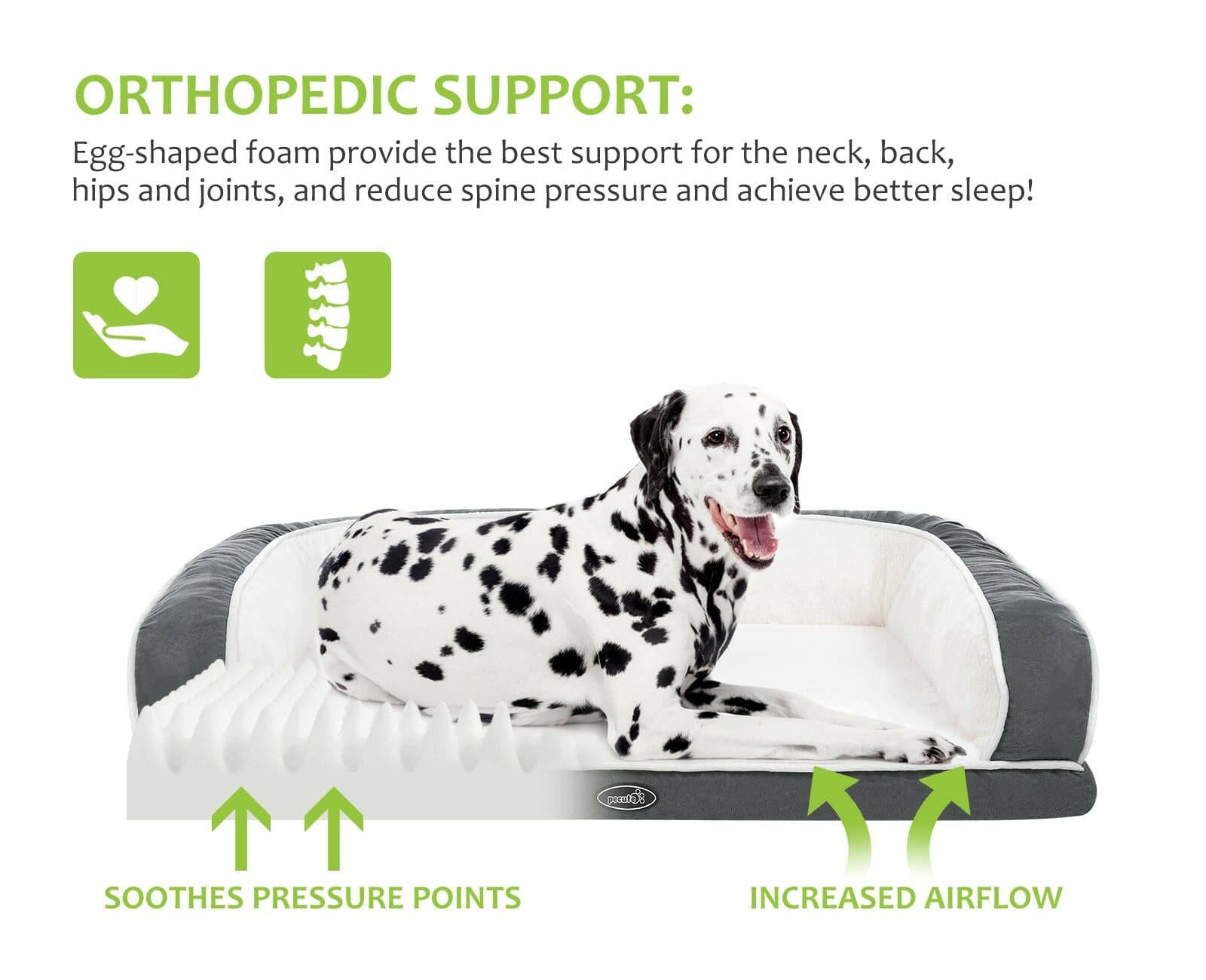 Pecute Orthopedic Dog Sofa Bed(XL: 101×66×20cm).