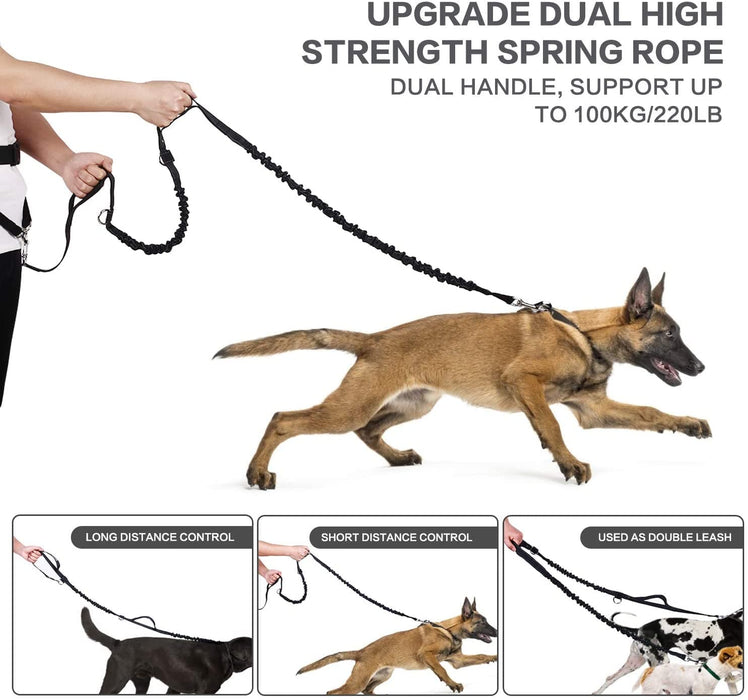 Pecute Hands Free Dog Running Lead with Wide Back Support Belt.