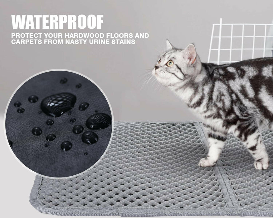 Pecute Square Large Hole Cat Litter Mat（60x42cm）.