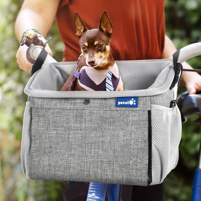 Pecute Pet Carrier Bag Multifunctional-Dog Bicycle Basket Bag.