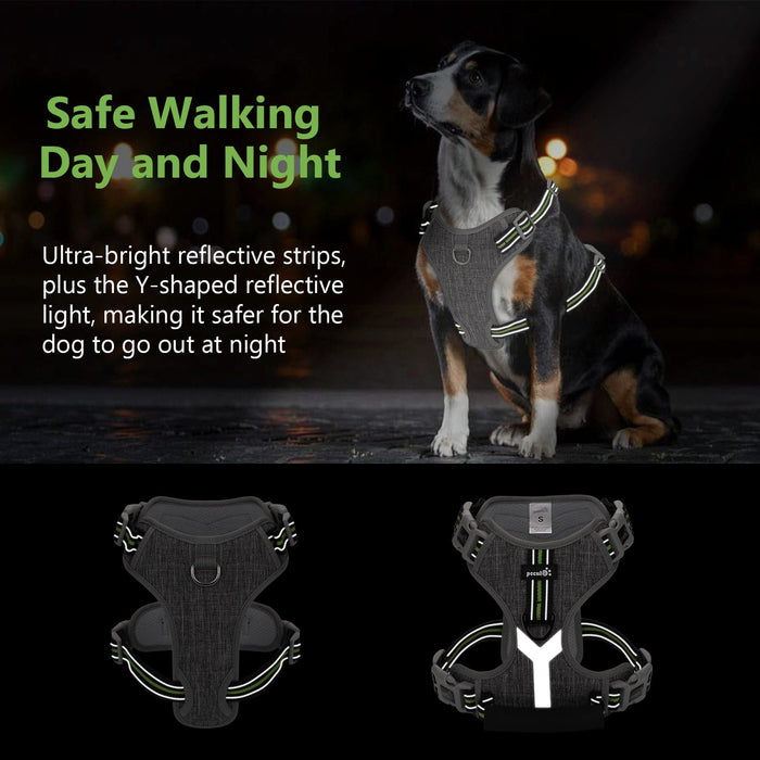 Pecute Dog Harness, Breathable Adjustable Comfort Free Leash.