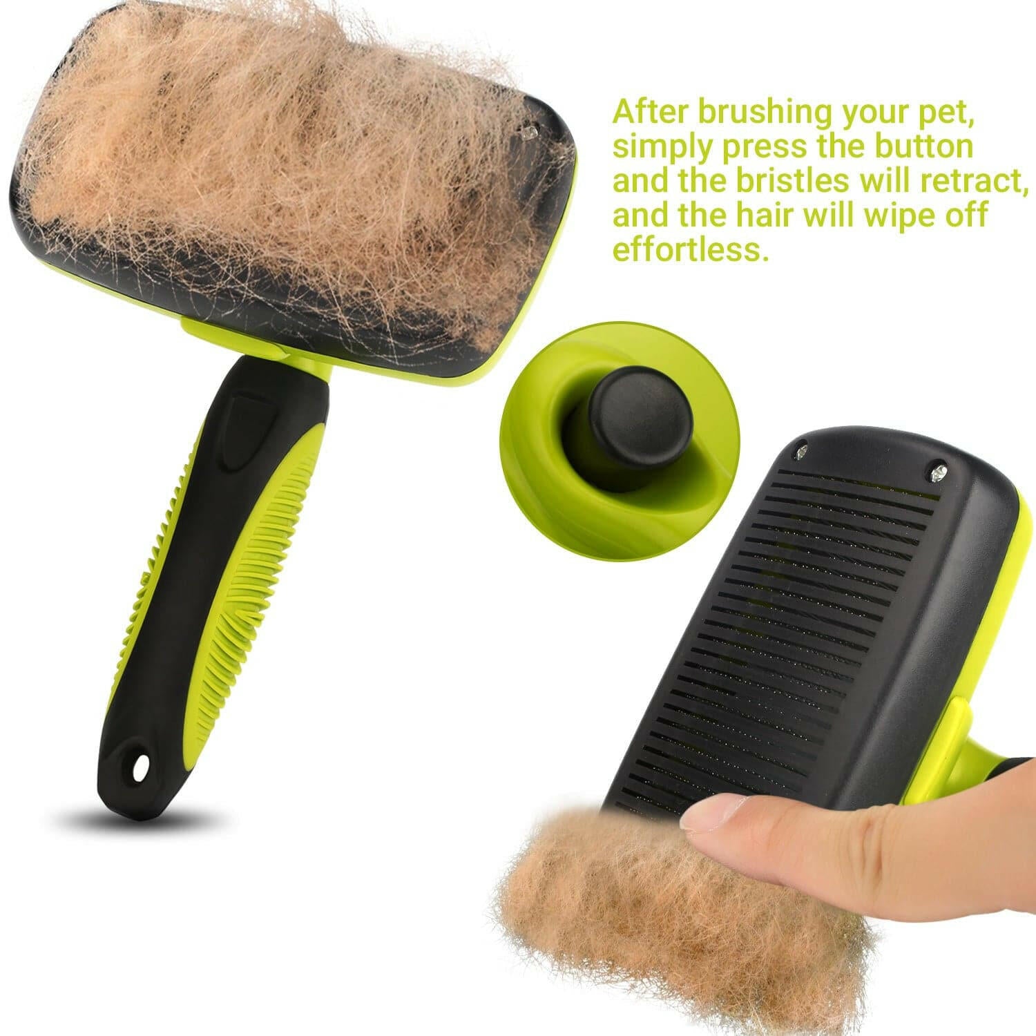 Pecute Self Cleaning Pet Grooming Brush.