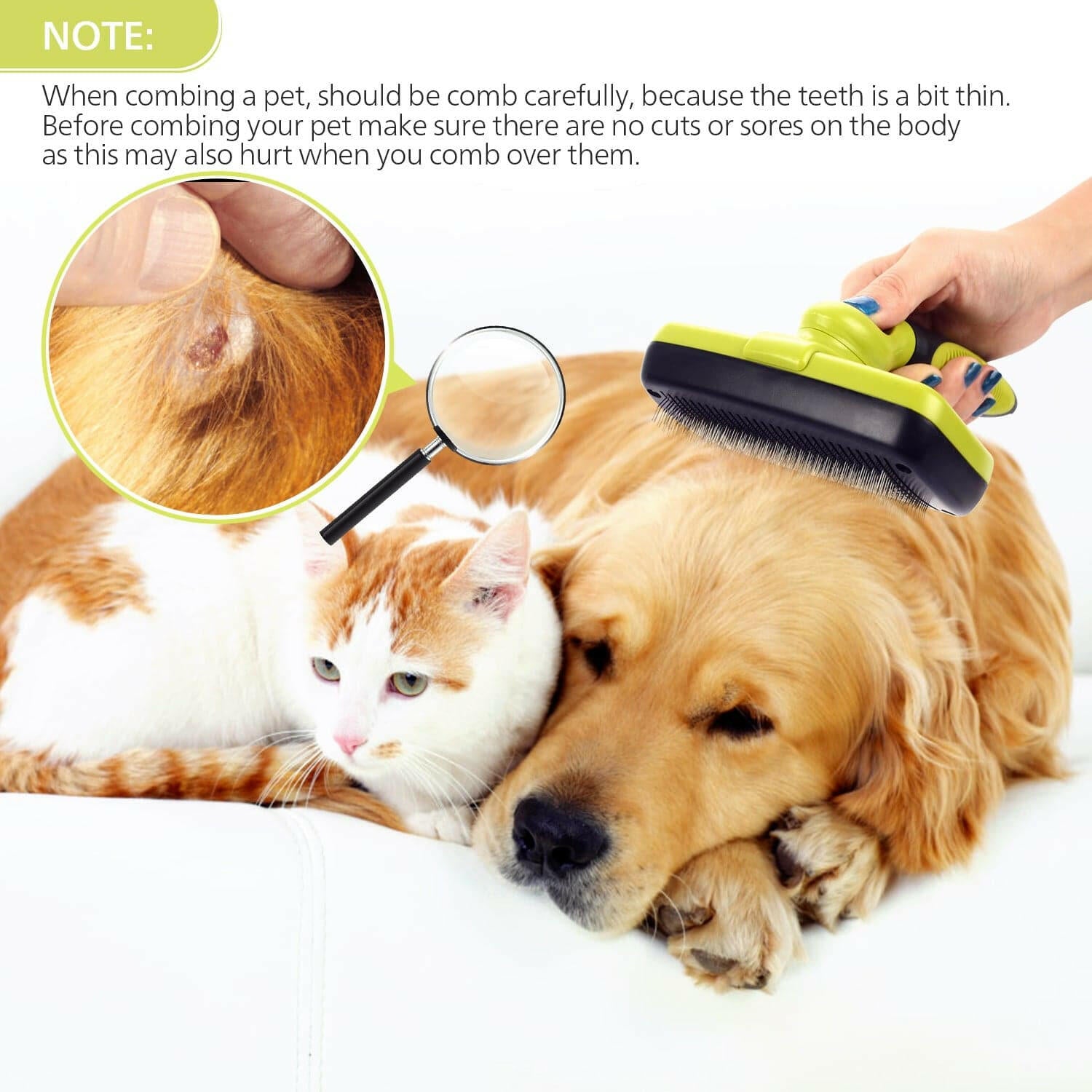 Pecute Self Cleaning Pet Grooming Brush.