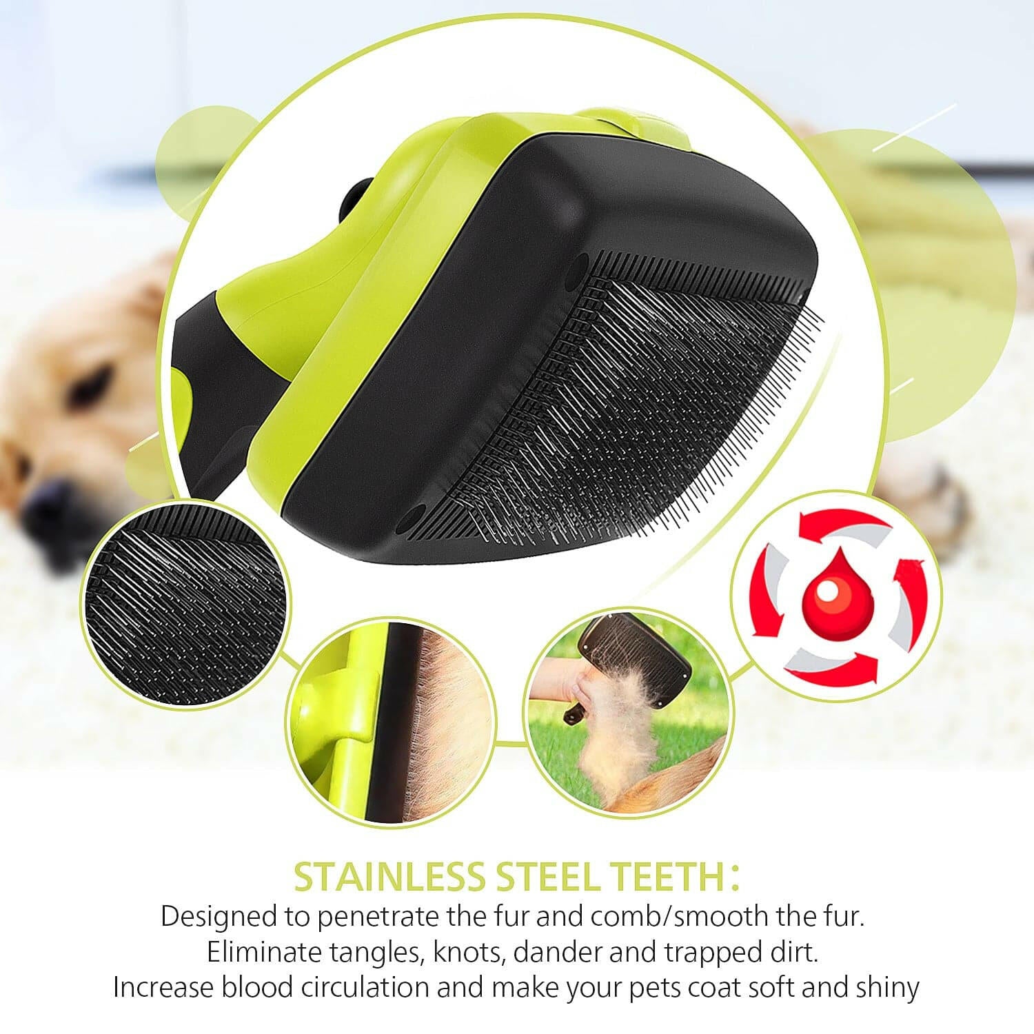 Pecute Self Cleaning Pet Grooming Brush.