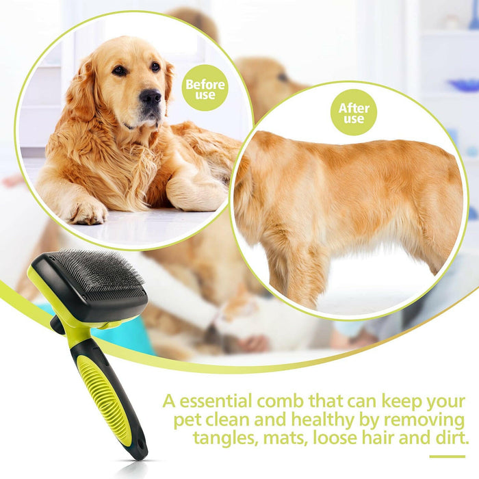 Pecute Self Cleaning Pet Grooming Brush.